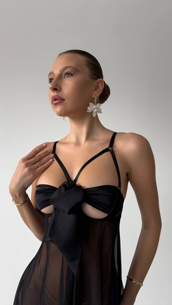 🖤 Roselle Black Premium Babydoll