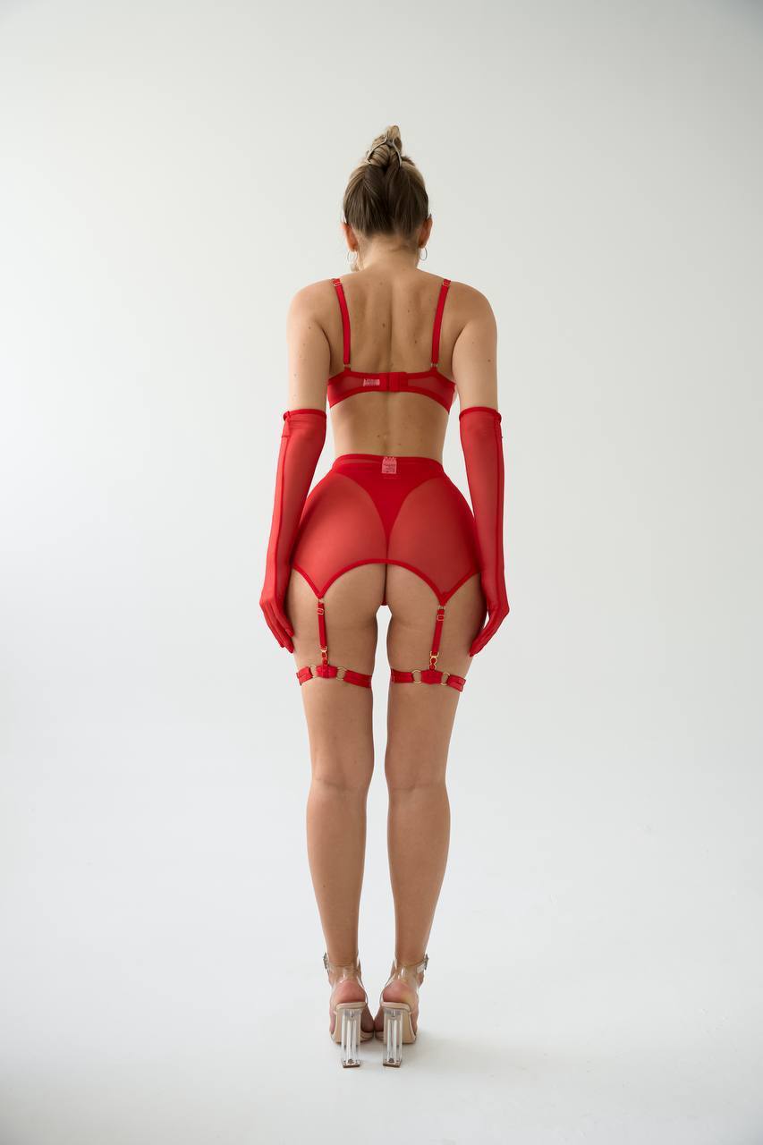 Amour Red Jartiyer Seti